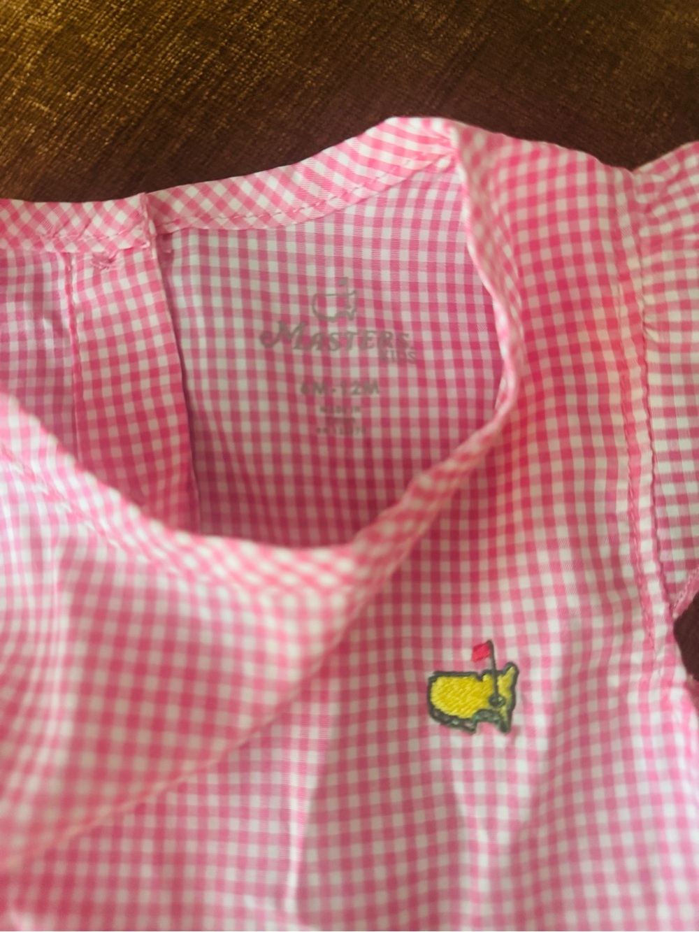 Masters Pink Gingham Ruffle One-Piece - Picture 2 of 4